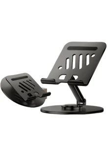 Giá đỡ máy tính bảng bằng kim loại có thể xoay và điều chỉnh 360°, tương thích với iPad Pro 9.7, 10.5, 10.9, 11, Mini 4, 3, 2, máy tính bảng, Kindle, máy đọc sách điện tử (màu đen), cũng tương thích với điện thoại thông minh, điện thoại Android, quà tặng sinh nhật, quà tặng gia đình, bạn bè, phụ kiện điện thoại. - màu đen - Xem 5