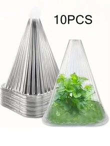 透明塑料植物罩 - 可重复使用的迷你温室，防霜冻、遮阴、防鸟防蜗牛，植物生长和园艺必备工具 - 多色 - 查看 13