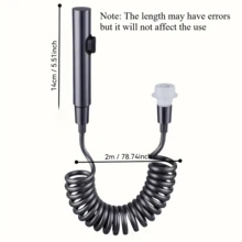 1 Set Balcony Spray Gun Quick Connector, Washing Machine Extension Hose, Retractable Extension Tube, Spray Gun, Bathroom Rinse - Spray Gun - View 4