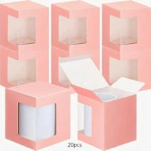 20个装礼品杯盒，空白热升华杯包装盒，透明陶瓷咖啡杯礼品盒，带盖装饰派对礼品包装盒 - 粉紅色 - 查看 7