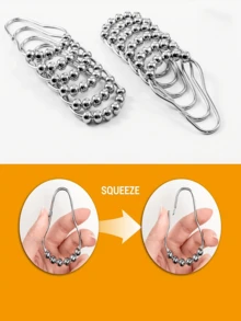 12/24个装重型防锈镀层浴帘挂钩，带顺滑滚珠轴承，铸铁材质 - 彩色 - 查看 4