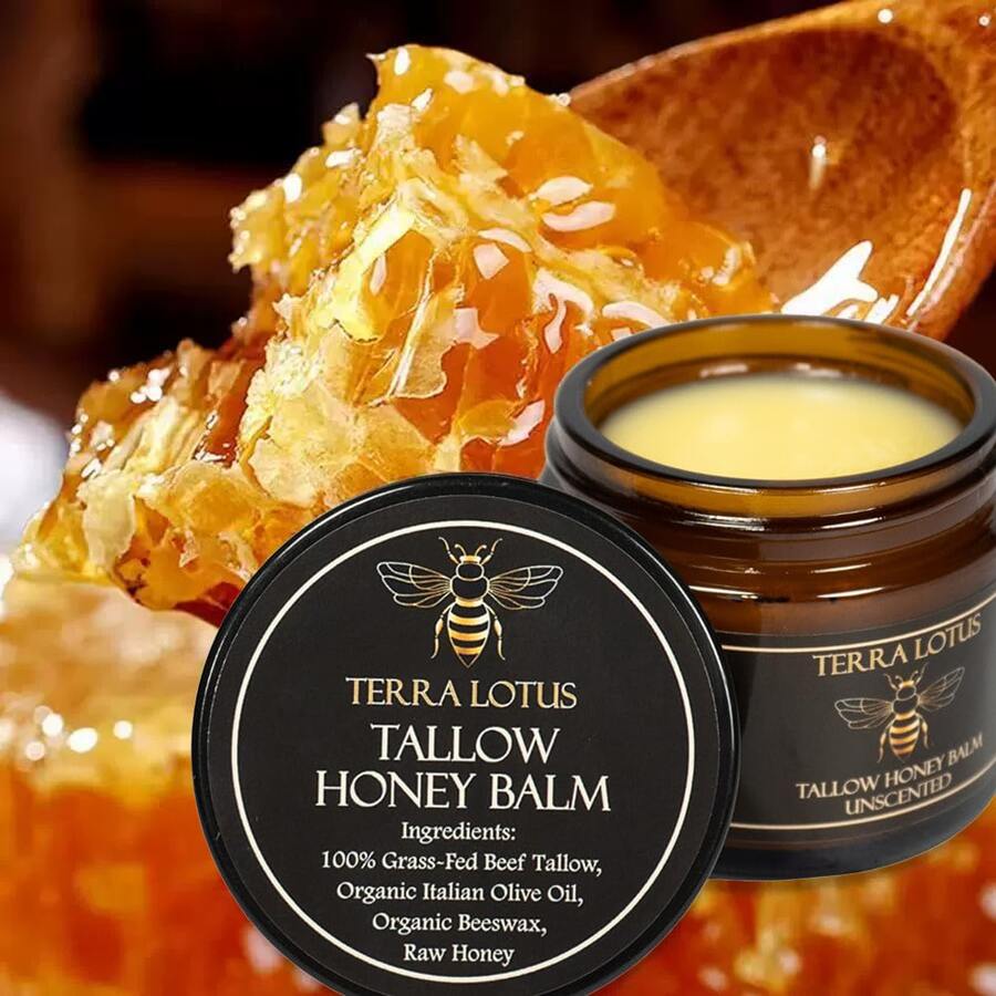 Beef Tallow For Skin - Organic Grass-Fed Whipped Beef Tallow And Honey Balm - Deeply Moisturizing For Face & Body - Natural Skin Care For Soft, Supple Skin - 紫紅色 - 查看 1