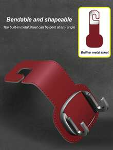 Móc treo đồ phía sau ghế xe hơi – Móc treo đôi bằng kim loại có thể gập lại, bọc giả da lộn, dành cho ghế sau, ngăn chứa đồ ẩn cho túi xách, ví, đồ tạp hóa – Chắc chắn, không gây trầy xước, giữ cho nội thất gọn gàng, móc treo đồ nhỏ. - treo lên - Xem 5