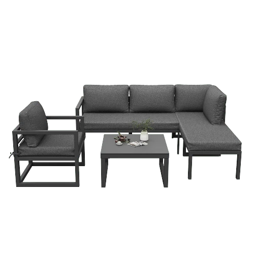 Outdoor Table & Chair Sets - Grey - View 1