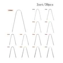3 sets de 13 pièces d'aiguilles circulaires à tricoter, aiguilles circulaires flexibles en acier inoxydable de 23 cm pour les chaussettes, les pulls, les chapeaux, les écharpes, crochets à tricoter en tailles 2/2,25/2,5/2,75/3/3,25/3,5/3,75/4/4,5/5/5,5/6 mm, convient aux débutants, aiguilles circulaires pour les manches, les chapeaux, les chaussettes, les câbles - Multicolore - Voir 13