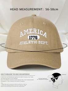 1 buah Topi Baseball Unisex Gaya Y2K Bordir "AMERICA ATHLETIC", Topi Pelindung Matahari untuk Aktivitas Luar Ruangan, Cocok untuk Olahraga, Perjalanan, Pemakaian Sehari-hari, Musim Panas, Pantai, Liburan - warna khaki yang dalam - View 2