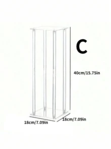 Acrylic Tall Flower Stand, Detachable Flower Rack, Suitable For T-Stage Events Reception Floral Display, Party Decor Home, Wedding Ceremony Balloon Display, Wedding Floral Display Stand - Clear - View 12