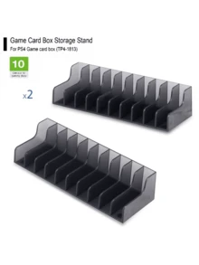DATA FROG Estantería de doble capa para almacenar cartuchos de juegos - Compatible con juegos de PS y Switch - Ver 8