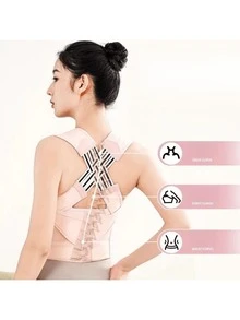 Đai chỉnh tư thế lưng cho nam và nữ, giúp thẳng vai, hỗ trợ toàn bộ lưng có thể điều chỉnh, giảm đau lưng trên và lưng dưới - Hỗ trợ điều trị vẹo cột sống, gù lưng, gù lưng, đau vùng ngực, chỉnh hình cột sống cho nữ - Đai chỉnh hình thoáng khí, có thể điều chỉnh - Hỗ trợ liền mạch lưng trên, cột sống, cổ và vai - Lý tưởng để đeo hàng ngày, ổn định xương đòn - Thúc đẩy tư thế khỏe mạnh, ngăn ngừa gù lưng. - Hồng - Xem 3