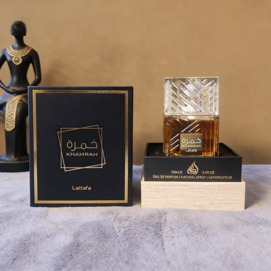Lattafa Khamrah Eau De Parfum For Unisex – 3.4 Oz | Warm Spicy Cinnamon, Dates & Vanilla With Amberwood, Long Lasting Evening Fragrance - 木質香調 - 查看 1
