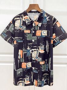 New Style Spring And Summer Men's Beach Hawaii Short Sleeve Flower ShirtApp - A508D-aL23569 - View 3