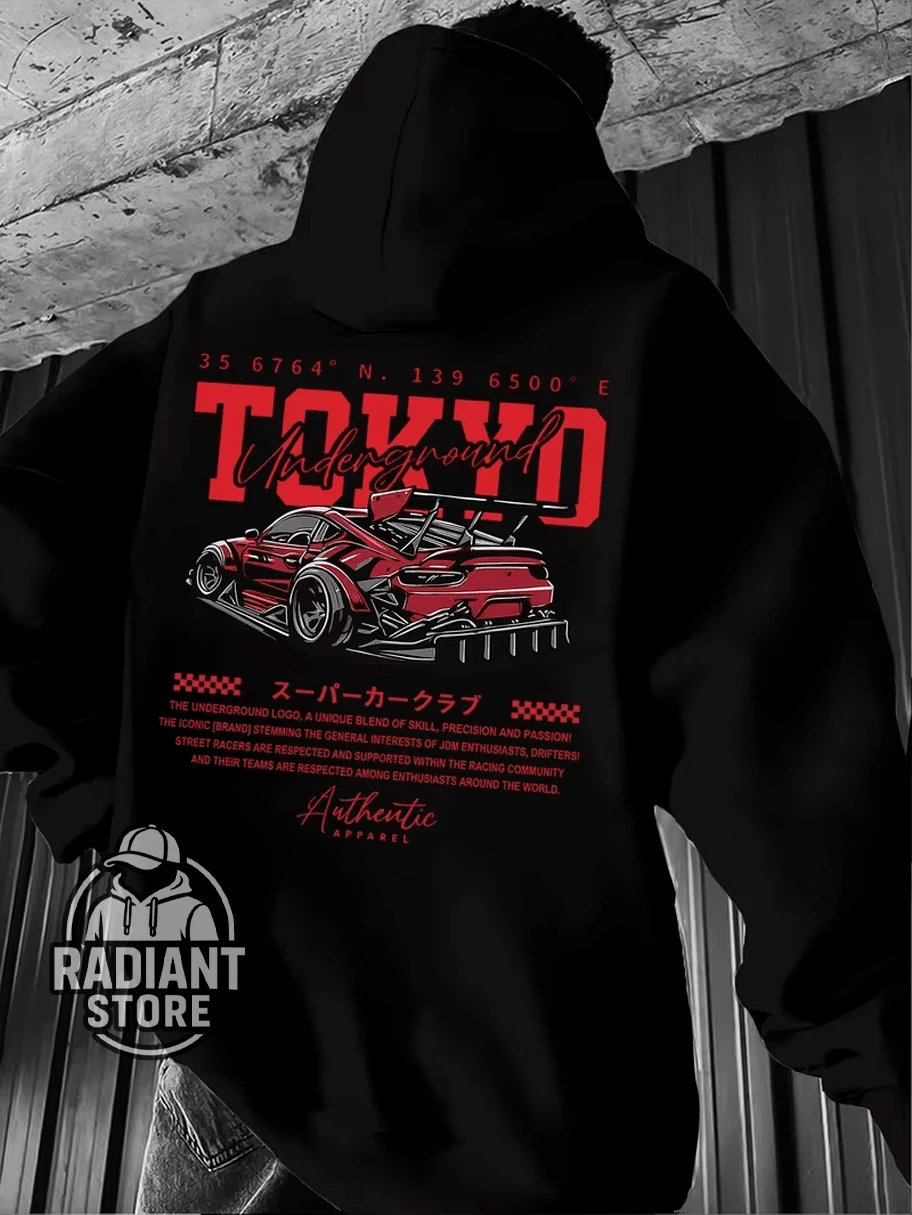 Comfortable Basic Sweatshirt For Everyday Wear Tokyo Cars Japan JDM Gear Art Streetwear Urban Culture Street Fashion Street Graffiti Tagging Skater Skateboarding Unisex Men's Women's Sweatshirt 50% Cotton 50% Polyester Top Premium Streetwear New Release Immediate Shipping Various Colors!! - 黑色 - 查看 1