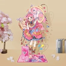 MY LITTLE PONY 一套小马宝莉拟人化亚克力立牌，包含Fluttershy、Pinkie Pie、Twilight Sparkle、Rainbow Dash、Rarity和Applejack，可爱桌面摆件，高性价比卡哇伊小马周边手办，适合圣诞节和日常展示 - 彩色 - 查看 15