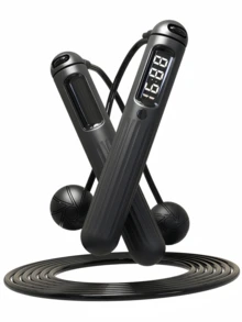 LMMAKE 1PC Weighted Jump Rope, Adjustable Length With LCD Counter, Durable PVC, 2-In-1 Ropeless & Traditional Modes For Men & Women, Ideal For Home, Gym, Office And Outdoor Use - One Size Fits All - View 10