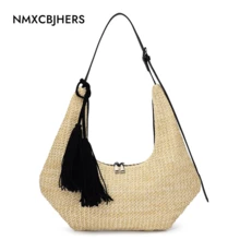 2026 Spring New Casual Minimalist Textured Large Capacity Shoulder Tote Bag, Fashionable And Stylish For Women - Black - View 3