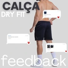 Short Academia Bermuda Dry Masculino Esportivo Confortavel - Preto - Visão 6