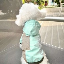 1件宠物户外散步防水连帽外套，防污外套，适用于小型/中型犬 - 彩色 - 查看 3