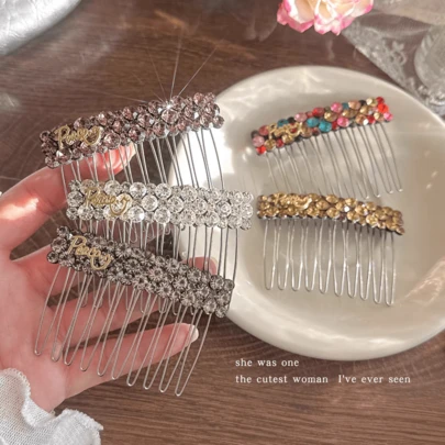 Fashionable & Elegant Crystal Decorated Hair Comb, Headpiece