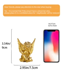 1件創意樹脂小白色天使雕像，可愛睡覺天使雕塑，適用於室內/室外家居裝飾，紀念裝飾品（白色） - 彩色 - 查看 15