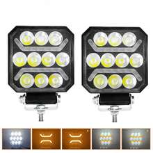 1 đèn làm việc vuông 4 inch, công suất cao 180W, đèn pha trước xe địa hình 180000LM, đèn LED lái xe ô tô 30V. - Đèn làm việc DRL - Xem 8