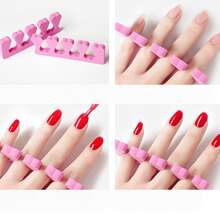 10/50/100片装手指脚趾海绵分隔器，粉色海绵分隔片，美甲工具 - 彩色 - 查看 2