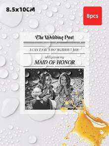 1-12 nhãn chai rượu vang tùy chỉnh, nhãn ảnh kiểu báo chí tùy chỉnh, nhãn mời phù dâu đen trắng, nhãn sâm panh cho phù dâu, nhãn mời dự tiệc cưới, nhãn dán mũ đen trắng, nhãn/nhãn dán tốt nghiệp - Nhiều màu - Xem 42