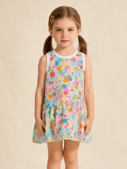 Balabala 2026 Baby Girl Princess Dress, Soft Fabric, Cute Party Style