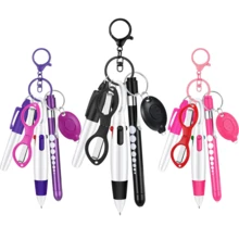 畅销护士笔套装，一套 6 支护士笔，包括一支记号笔、一支带灯的笔、一支伸缩圆珠笔、一把折叠剪刀、一个证件卡套和一条挂绳。 - 套裝 - 查看 8