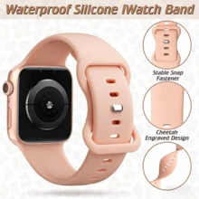 6条柔软硅胶防水替换表带，兼容 41mm、40mm、38mm、45mm、44mm、46mm、42mm、49mm，适用于 Ultra、SE、Series 10、9、8、7、6、5、4、3、2、1，男女皆宜。 - 黑色/仙人掌/星光/棕色/奶茶/煙紫 - 查看 4
