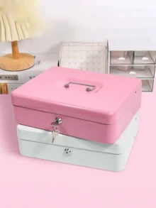 Caja fuerte portátil de acero laminado en frío de uso pesado con cerradura, diseño compacto y oculto, organizador de llaves con múltiples compartimentos, caja de para el hogar/oficina a prueba de palanca en negro mate - Multicolor - Ver 4