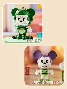 POP MART Disney Mickey Reimagined Series: Mickey Meets Pixar Blind Box Figurine, Toy Story Themed Collaboration, Features Fantastical Character Designs, 3.54-3.94 Inch PVC/ABS Detachable Magnetic Outfits, Carefully Crafted Interchangeable Fashion Details, Collectible Series, Ideal Gift For Mickey Fans, Pixar Enthusiasts, Blind Box Collectors, And IP Crossover Lovers - Multicolor - View 9