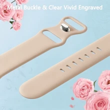 6条柔软硅胶防水替换表带，兼容 41mm、40mm、38mm、45mm、44mm、46mm、42mm、49mm，适用于 Ultra、SE、Series 10、9、8、7、6、5、4、3、2、1，男女皆宜。 - 黑色/仙人掌/星光/棕色/奶茶/煙紫 - 查看 7