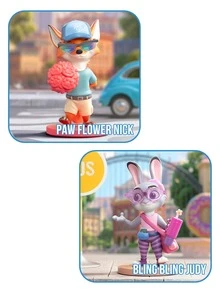 POP MART Disney Zootopia 2 Next Adventure Series Blind Box Figures - 12 Regular + 1 Secret (Finnick 1/144), Featuring Judy Hopps Nick Wilde Gary De'Snake Pawbert Russ Flash Slothmore Officer Clawhauser Gazelle Fru Fru Nibbles Bling Bling Judy Paw Flower Nick, PVC/ABS Material 7-10cm Detachable Base & Accessories, Officially Licensed Disney IP Collaboration Collectible Figurines, Exquisitely Crafted Adorable Character Designs Movie-Inspired Scenes, Perfect For Zootopia Fans Blind Box Collectors Disney Merchandise Enthusiasts All Ages Birthday Gifts Home Office Desk Decor Display - Multicolor - View 7