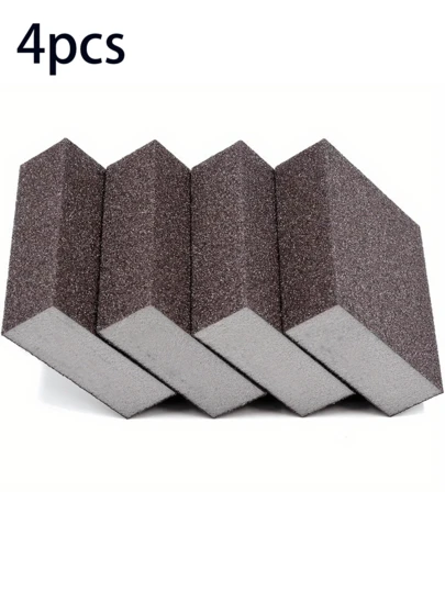 4 piezas Juego de bloques de lija, que cubren niveles de grano desde grueso hasta extra fino, adecuado para uso en seco y húmedo, reutilizable y fácil de limpiar. Herramienta ideal para trabajos en madera, fabricación de muebles, lijado de imprimación, tratamiento de superficies metálicas, eliminación de óxido y talla grande.