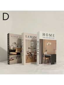3 Peças Decoração Falsa de Livro Dobrável Minimalista Moderna, Decoração Minimalista para Estante de Livros, Escrivaninha, Quarto, Sala de Estar, Quarto, Escritório, Banheiro, Gabinete de TV, Entrada (Adequado para Vários Presentes de Feriado) - Multicolorido - Visão 16