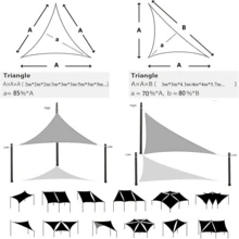 1pc Waterproof Triangle Off-White Sun Shade Sail UV Protection Outdoor Canopy For Patio, Deck, Garden, Backyard, Camping Equipment - Off White - View 8