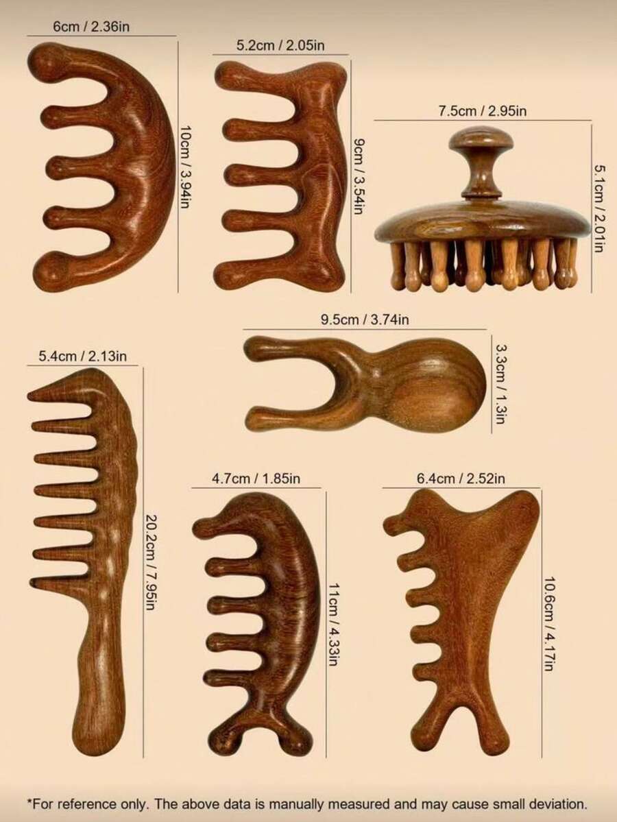 1 chiếc lược răng thưa bằng gỗ đàn hương tự nhiên thủ công, lược massage bằng gỗ đàn hương, bàn chải massage cao cấp, giúp tăng độ bóng và mượt cho tóc, phù hợp cho cả nam và nữ, dụng cụ chăm sóc tóc. - màu nâu - Xem 1