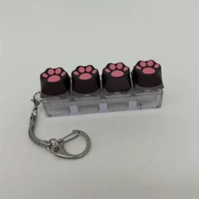 1个猫爪减压玩具，手指按压钥匙扣玩具，收藏爱好派对用品，新奇挤压玩具 - 彩色 - 查看 6