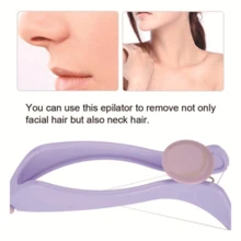 1pc Spring Painless Facial Hair Remover, Easy To Use For Eyebrows, Upper Lip, Cheeks, Chin, Portable Home DIY Beauty Tool, Unisex - Multicolor - View 2