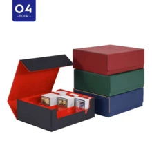 5-In-1 Commander Card Box With Dice Tray, Holds 840+ Unsleeved Cards, Leather Magnetic Card Case, Detachable Card Compartments, Suitable For TCG And Collectible Card Games - Multicolor - View 4