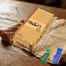 5/10/25 条纹未漂白卷烟纸，简约复古风格，70毫米宽，100张月亮水印卷烟纸，送给父母长辈的绝佳礼物，适合家庭囤货、户外露营、庆祝活动等场合。 - 駝色 - 查看 2