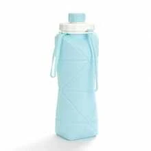 600 ml wysokiej jakości kubek podróżny, silikonowa składana butelka na wodę, duża pojemność, przenośna butelka sportowa na zewnątrz, odporny na ciepło, kreatywny składany kubek - Wielokolorowe - Zobacz 10