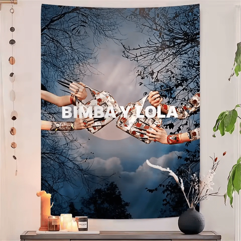 Fashion B-B-BimbaeS L-LolaeS Anime Tapestry Hanging Tarot Hippie Wall Rugs Dorm Home Decor (9) - 主圖顏色 - 查看 1