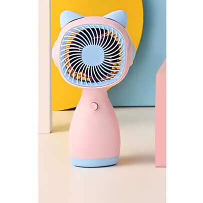 Mini Ventilador De Mão Portátil Recarregável Usb com suporte Para Escritório