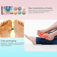 south moon 18pcs Natural Ginger & Sea Salt Foot Soak Balls, Relaxing Ginger Essential Oil Fizzy Pedicure Balls For Daily Foot Care, Stress Relief, Soften Dry Cracked Feet, Home Spa Foot Care For Women & Men - Fresh Floral Fragrance - View 4