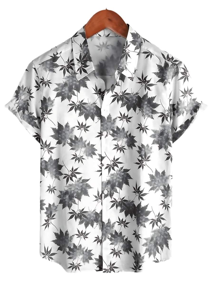 Pop New Hawaiian Men's Short-Sleeved Shirt Summer Beach 3D Printing Social Casual Floral Anime Pattern Tops Dazn Clothing - A508D-AL23465 - Xem 1