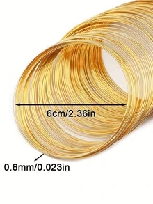 Khoảng 60 chiếc/cuộn dây thép định hình dạng vòng, dây thép định hình dạng xoắn ốc dùng làm vòng tay, dây thun co giãn để làm đồ trang sức DIY, cấu trúc vòng xoắn ốc, bề mặt nhẵn và chống biến dạng, thích hợp cho việc đan thủ công, làm vòng cổ và vòng tay, quấn hạt. - du khách - Xem 4