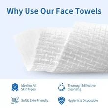 Disposable Face Towel, 50pcs/Box Portable Multipurpose Wet And Dry Towel, Soft Face Towel For Home, Bathroom And Outdoor Travel, Absorbent Breathable Towel - 盒裝50PCS - 查看 4