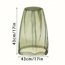 2个装特大号蚊帐带面罩 - 加厚防虫网,细密网眼,兼容帽子/头套,适合钓鱼、狩猎 - 预防西尼罗河病毒和寨卡病毒 - 黑绿相间(耐用面料) - 成人适用,设计透气性极佳 - 有效防护昆虫、蚊子、苍蝇、蚋 - 适用于大多数帽子 - 易于清洁和保养 - 露营、徒步旅行的理想之选 - 2PCS - 查看 3