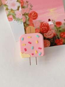 4pcs Ice Cream Shaped Charger Protector Case & Spiral Data Cable Protector Set - Multicolor - View 3